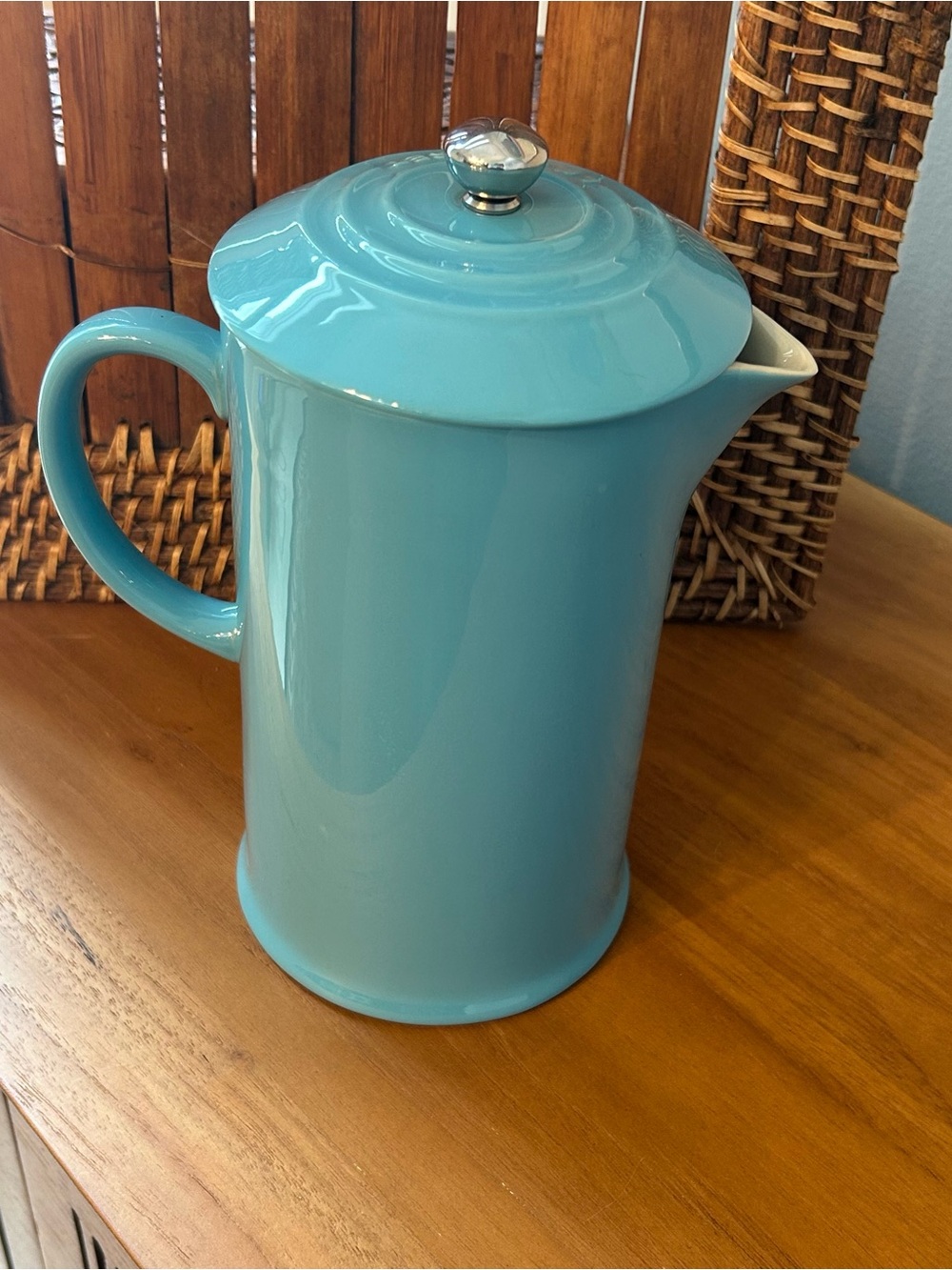 LeCreuset French Press 34oz pre-owned excellent condition